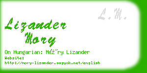lizander mory business card